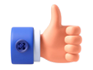 Icono de mano levantada indicando atención personalizada