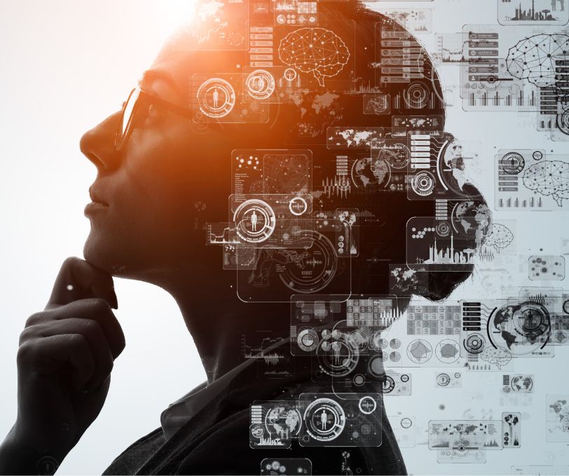 Profesional reflexionando sobre el uso humano de la inteligencia artificial